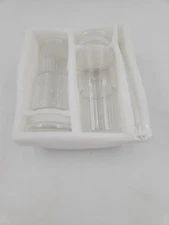 Transparent With Lid And Straw Milk Coffee Mug Tea Cup Mug Stripe Glass Set of 2