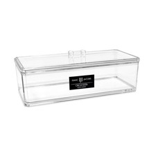 Clear Acrylic Rectangular Stackable Storage Organizer with Lid, Drawer Tray, ...