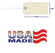 1000- 5 3/4" x 2 7/8" Size 7 Manila Inventory Parts Price Hang Tags with String