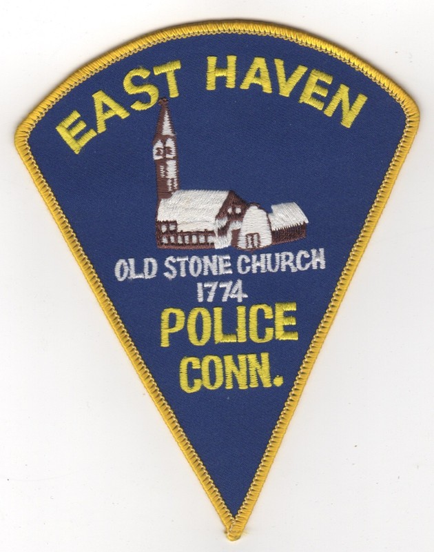 East Haven (Connecticut) Police Patch, "Old Stone Church", FREE shipping