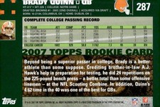 2007 Topps Rookie Card Brady Quinn #287. rookie card picture