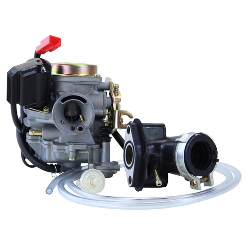 Baotian BT49 Vergaser Set Zongshen GY6 Benzhou YY50 19mm 4 Takt Ansaugstutzen - Bild 3 von 5