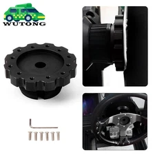 Black Aluminum Steering Wheel Hub Adapter For PXN V10 Racing Simulator Gaming