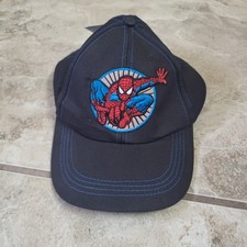 VTG Marvel 2007 The Amazing Spiderman Adjustable Childs Black Baseball Cap NEW
