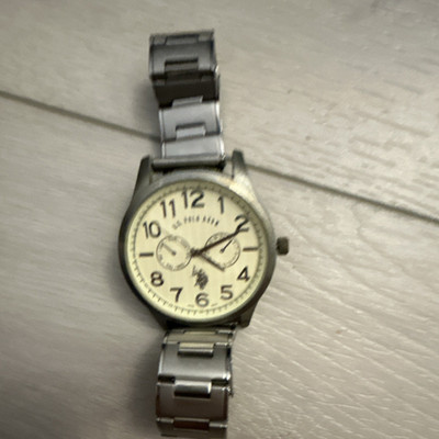 U.S. Polo Assn. Women's Quartz Silver Tone 36mm Analog Watch White Dial Bracelet
