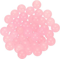 45 StüCk 10Mm Naturstein Perlen Rosa, Runde Aventurin Edelstein Perlen Set Glatt