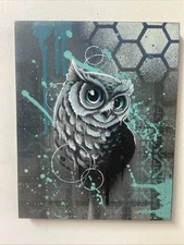 Owl Splash Original Painting Tattoo Art Street Art Graffiti Art Original