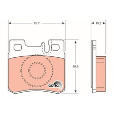 Satz Bremsbeläge Bremsklötze hinten für Mercedes S-Klasse W126 W140 SL | 3474