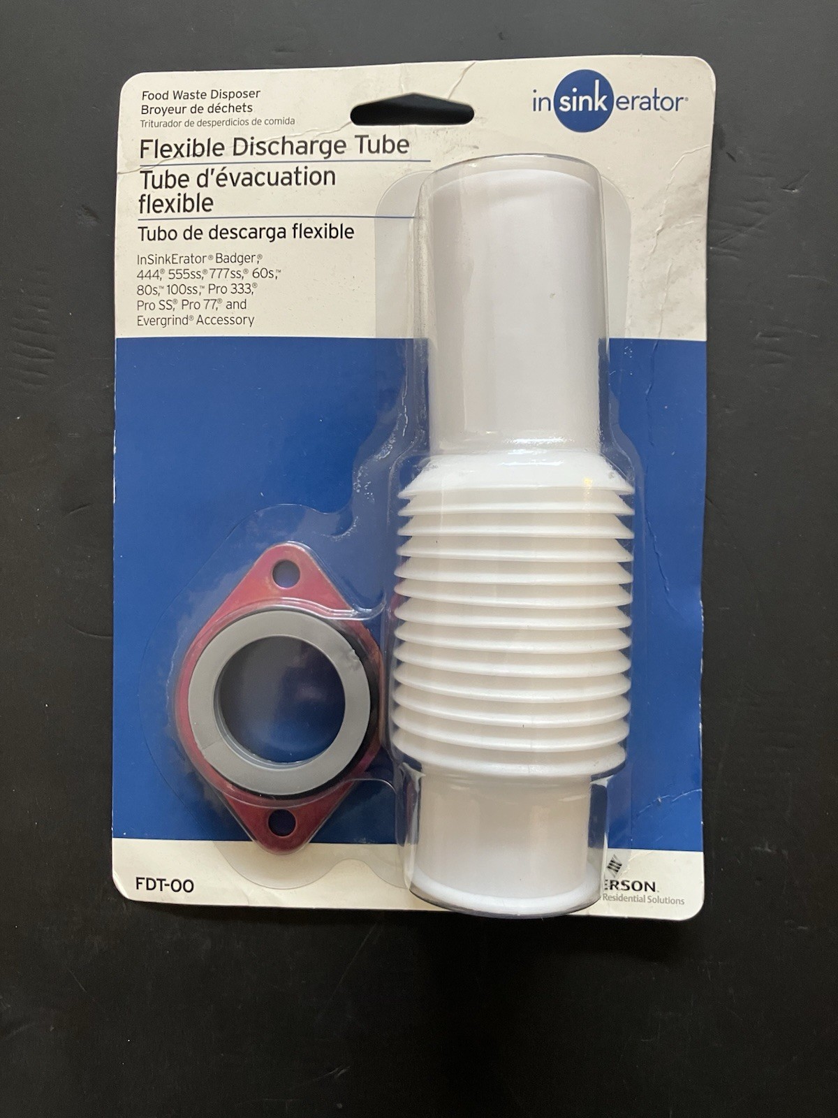 InSinkErator Disposal Flexible Discharge Tube Kit - 6" to 10" Part # FDT-00