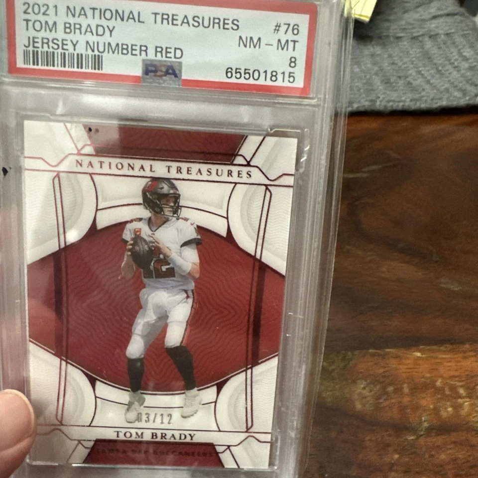 2021 Panini National Treasures Red 03/12 Tom Brady Rare Jersey numbered - Image 3 of 4