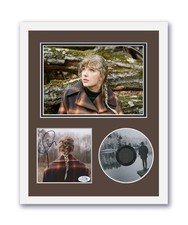 Taylor Swift Autographed Signed 11x14 Custom Framed CD Photo Evermore ACOA