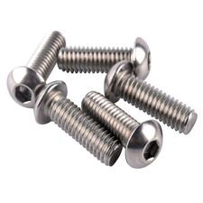 50Pcs 10-24 x 3/4" Button Head Socket Cap Screws Allen Hex Bolts, 304 Stainl...