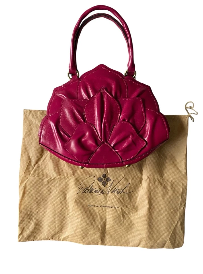 NUEVO SIN ETIQUETAS Patricia Nash Pétalo Diseño Floral Gennamarie Bolso Cartera Fucsia Polvo Foto 2 de 4