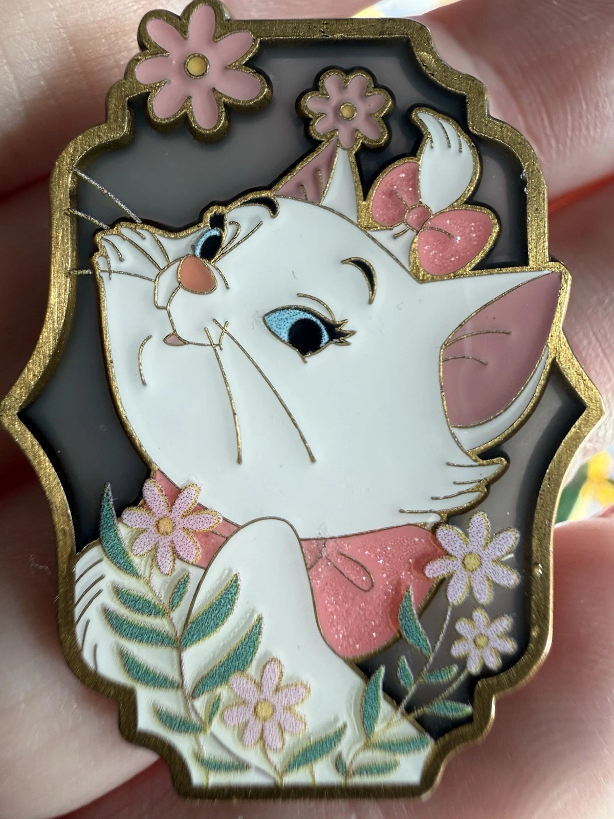 Disney Loungefly Cats Floral Portrait Stained Glass Pin Marie Aristocats G4