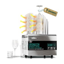 WantJoin Commercial Wine Glass Polisher Machine, 330 Cups/Hour 1300W Automati...