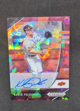 2020 Panini Prizm Draft Picks Kaden Polcovich #PDP78 Burgundy Cracked Ice Auto 