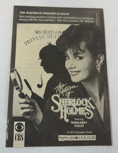 1988 CBS tv movie ad ~ THE RETURN OF SHERLOCK HOLMES Margaret Colin