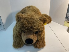 Steiff URS Brown Plush Lying Teddy Bear Soft Toy 45cm 18 Used