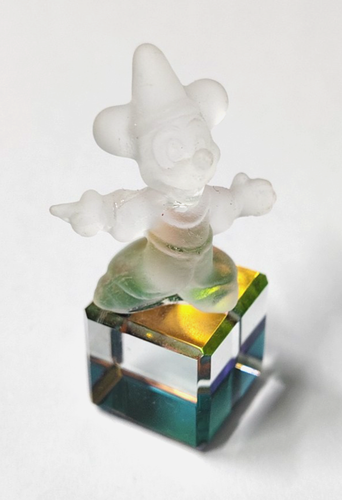 Disney Store Limited Frosted Crystal Mickey on Cube Prism - Picture 7 of 11