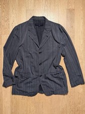 Comme des Gar ons 1999 Vintage Pinstripe Blazer Designer 90s Minimalist Jacket L