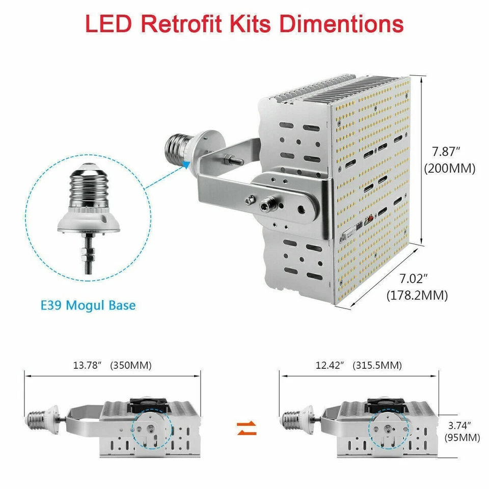 AC480V 240W LED Retrofit Kit For Stadium Parking Lot Street Area Shoebox Light - Image 4 of 4
