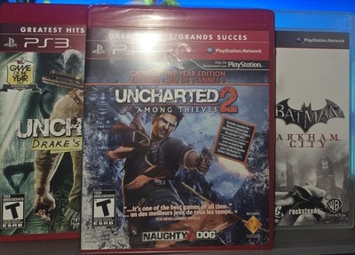 Uncharted 2 Among Thieves Brand New+Uncharted Drake's Fortune+Batman Arkham City