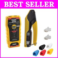 Complete 5-Piece LAN Tester Set with Pass Thru Crimper