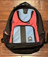 Crocs Jibbitz Black Blue Zip Multi Pocket Phone Case 18.5" x 12" Laptop Backpack