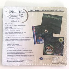Creative Memories 7" x 7" BLACK RULED Scrapbook Pages Refill RCM-7BR 5 Sheets