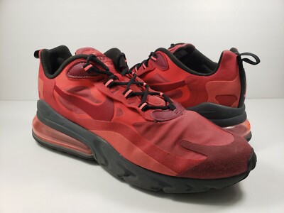 Nike Air Max 270 React Mens CI3866-600 Gym Red Black Team Running Shoes - Sz 12