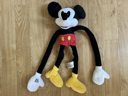 Selten Disney Parks Paris 18 Zoll lange Arme & Beine Mickey Mouse weiches Plüschtier - Bild 1 von 4