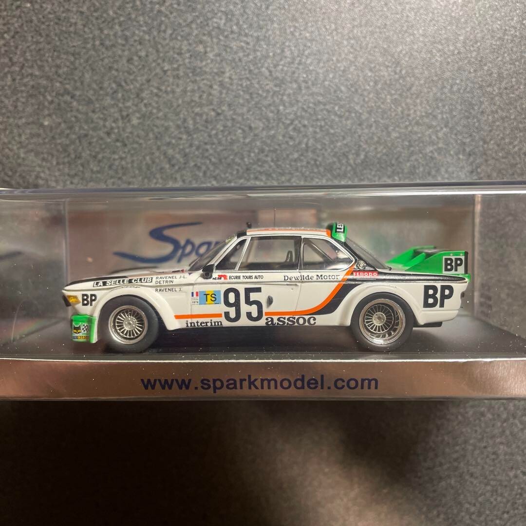 ミニカー SPARK 1/43 BMW CSL 95 1st GR2 LM 1976 Spark 1/43 BMW 3.0 CSL No.95 1st GR.2 Le Mans 1976 Winner