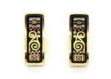 Frey Wille Ohrringe Wave Gustav Klimt 750 Gold Emaille Michaela Frey Wille