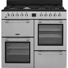 Image of Leisure CK100F232S Cookmaster 100 100cm Dual Fuel Range Cooker 7 Burners Silver