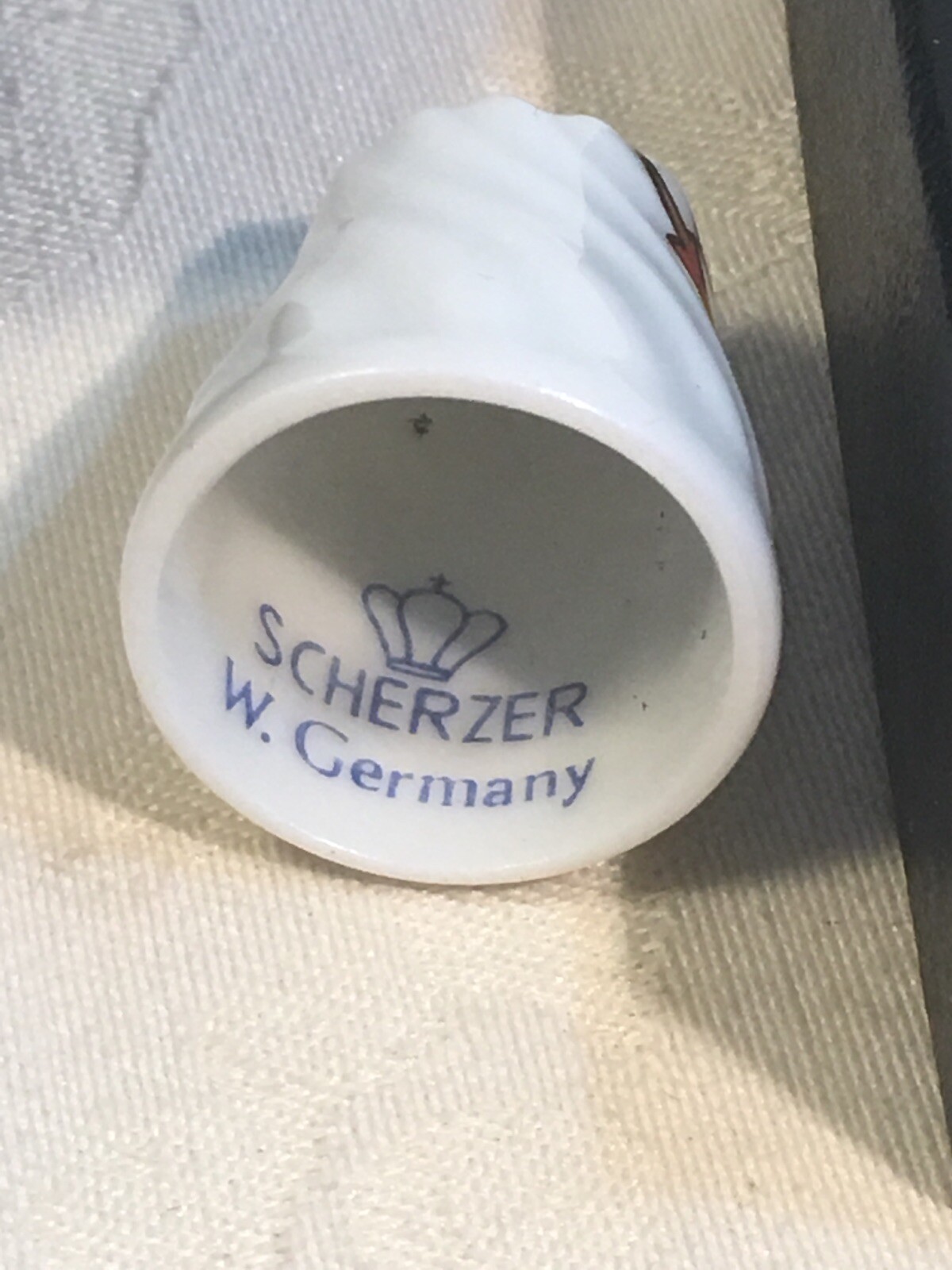 Thimble...vintage...made by Scherzer in West Germany...COOL DRAGON