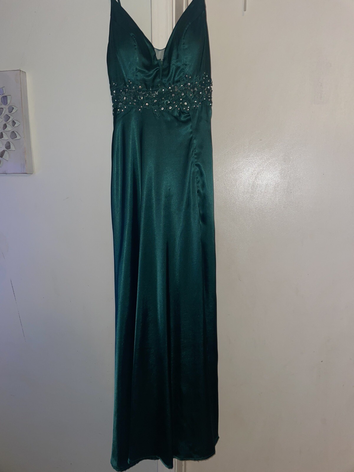 Emerald Green City Triangles JcPenny Formal Dress Gem