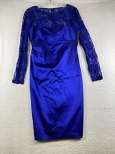NWT David Meister Women's Cobalt Formal Evening Dress, Made in USA, Size 8