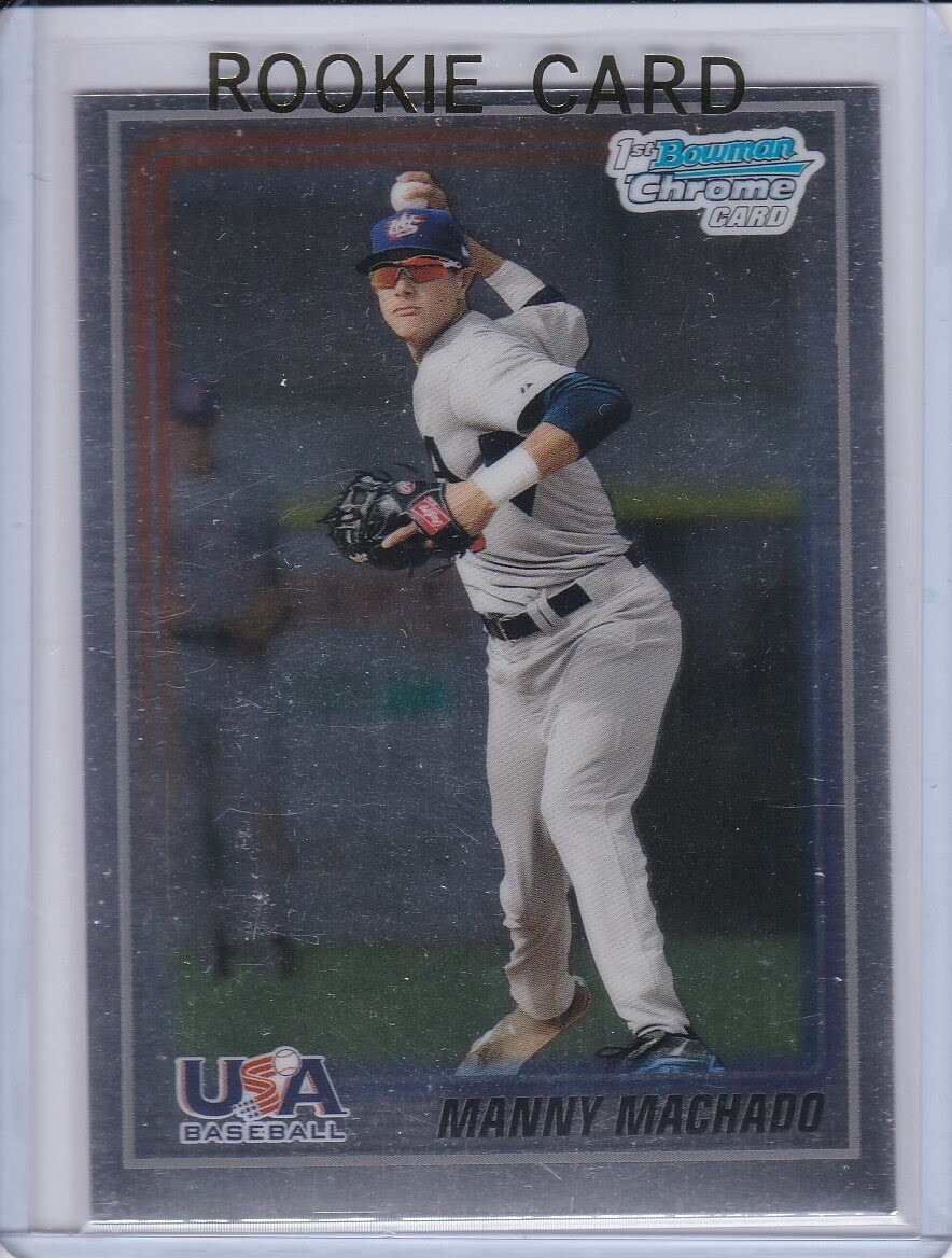 MANNY MACHADO ROOKIE CARD 2010 Bowman Chrome 1st RC Baseball Team USA PADRES!