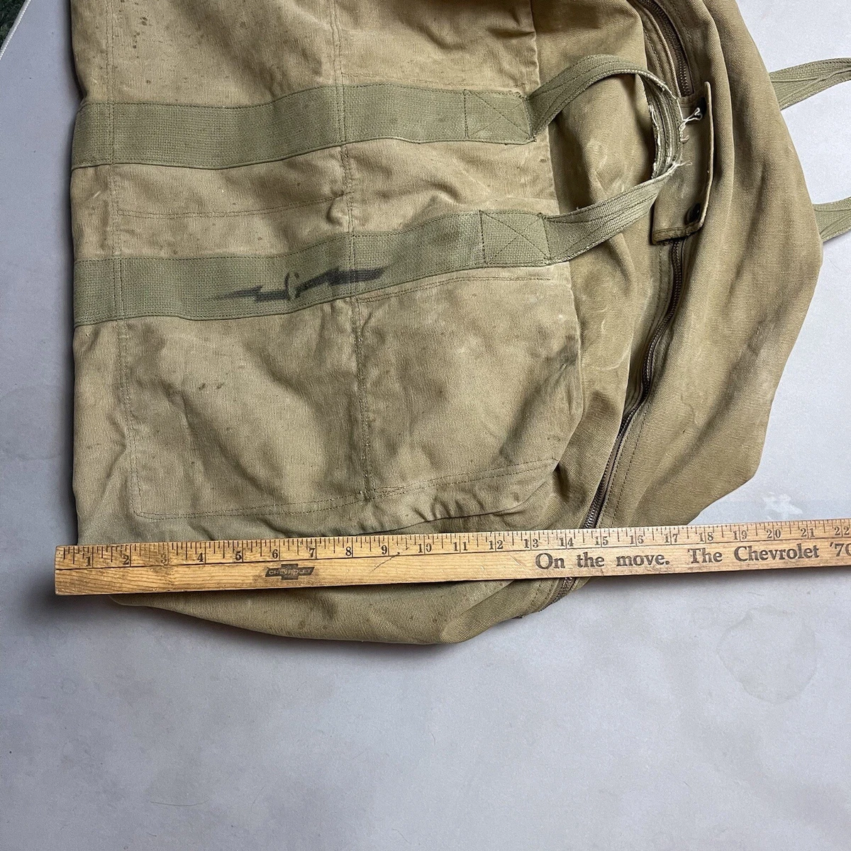 Vintage WWII Aviators Kit Bag AN 6505 US Air Force USAF Rare 2 Zippers