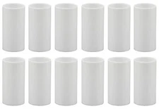Creative Hobbies® 1.75" White Plastic Candle Covers Sleeves Chandelier Socket Co