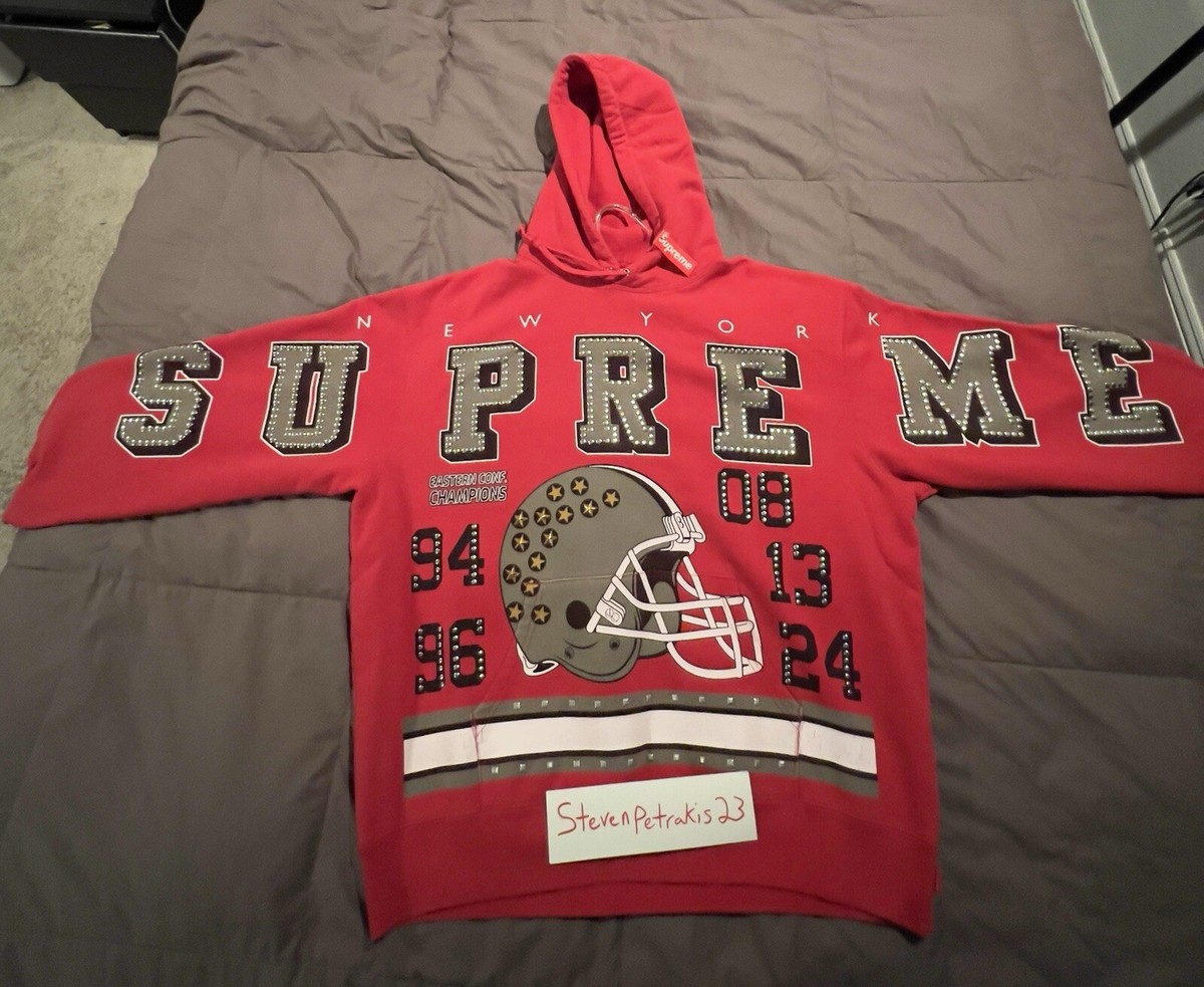 【Supreme】Champions Studded Hooded Sweatshirt★Red★24FW★ Buy Supreme Champions Studded Hooded Sweatshirt 'Red