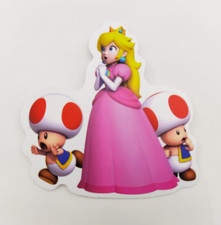 Princess Peach Toadstool Mario Waterproof Vinyl Sticker Decal 2.5"x2.5"