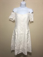ASTR the Label Cold Shoulder Party Sheath Dress CREAM SZ S NEW