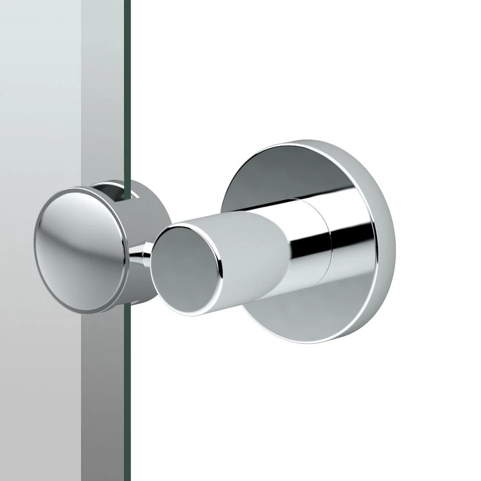 Gatco 4689 Channel Frameless Oval Mirror, 26.5 Inch, Chrome/Wall Mount Framel... - Image 2 of 4