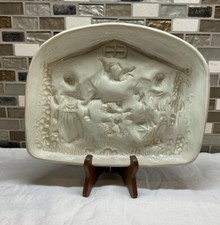 Piatto da appendere presepe in ceramica artistico firmato Di Liberto fatto a mano