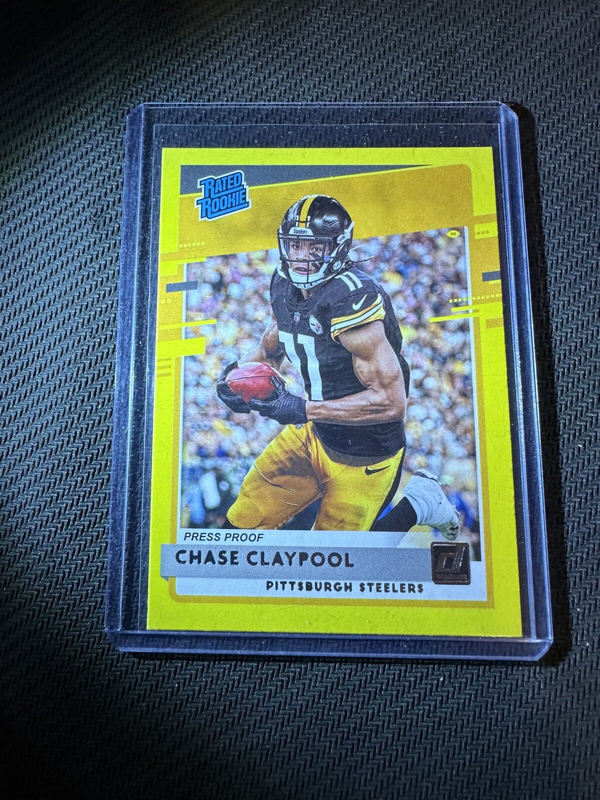 CHASE CLAYPOOL 2020 Donruss Press Proof Rated Rookie Yellow #327 Steelers RC