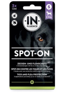 2x In-Fluence Spot-On Anti Parasit - Größe S , 6-15KG MHD* 12/2023 (30)