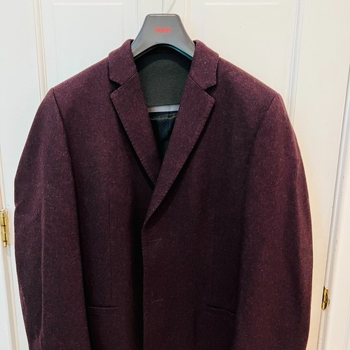 NWOT HUGO BOSS Sharp Look Soft Cashmere Wool Overcoat Size 42R - Picture 18 of 24
