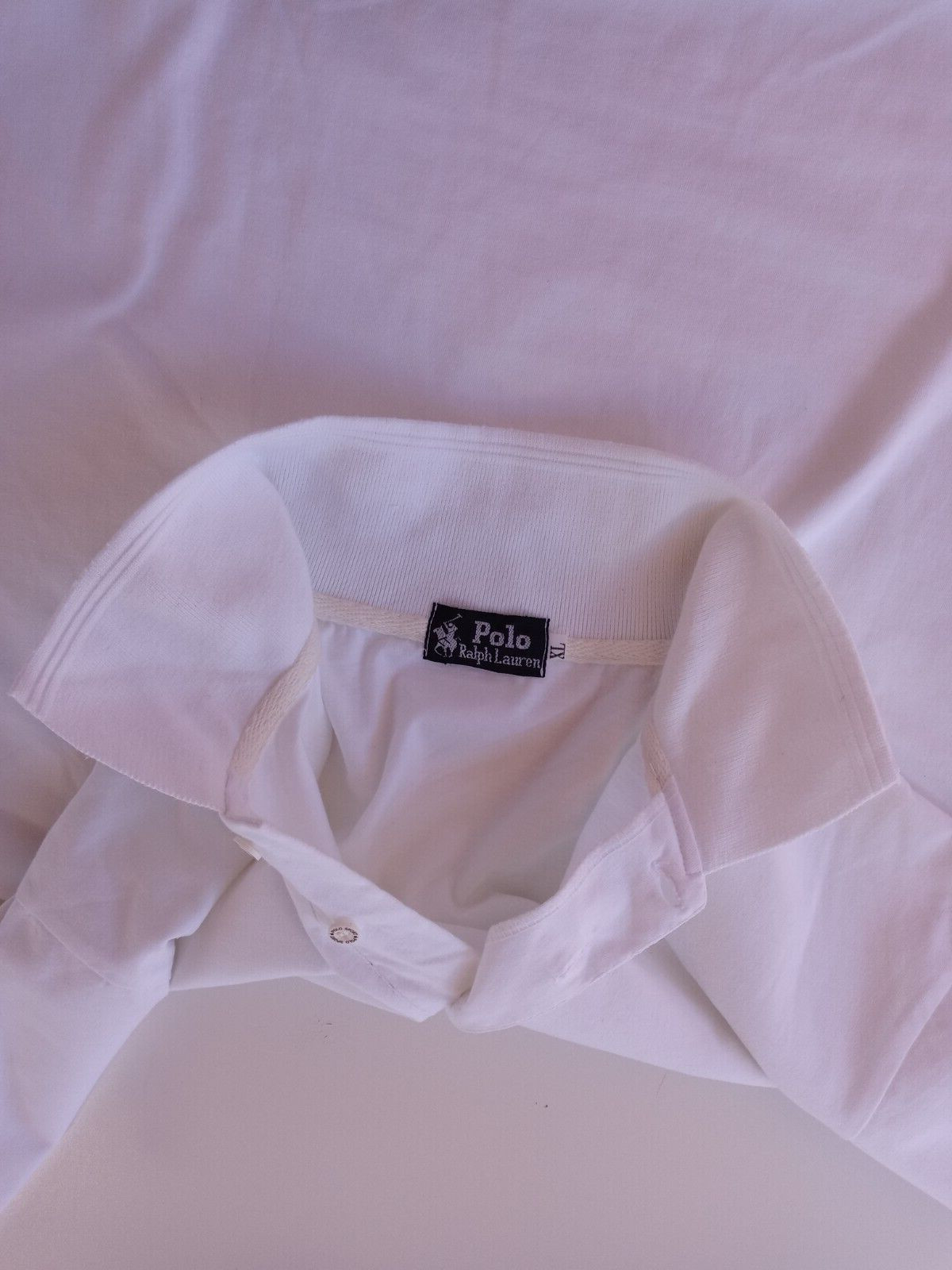 Rare POLO SPORT RALPH LAUREN Black Label Men White Polo Short Sleeve Blue Pony image 7