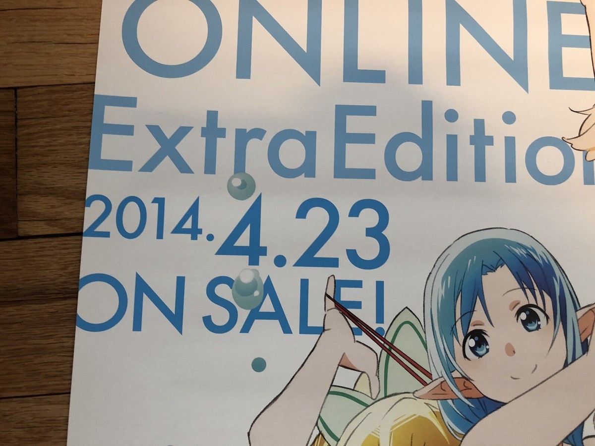 Sword art online EX Rare Japan Retail poster OOP Original Fan
